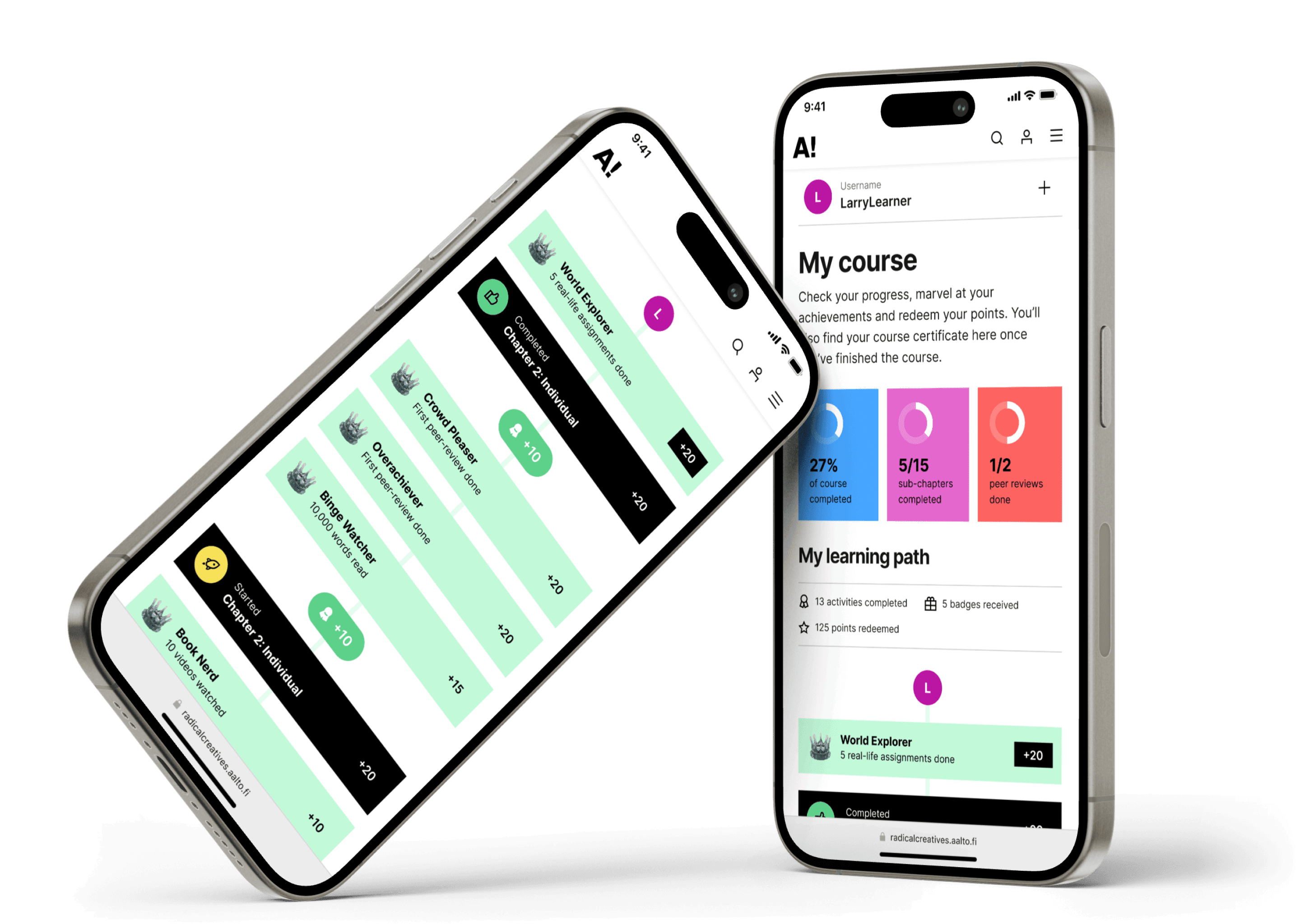 Logo of Dive into radical creativity with a mockup of the page in the background